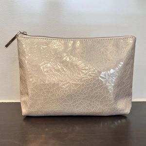 💋LANCOME GOLD MAKE UP COSMETIC BAG NEW 10"W x 6"H x 3"D💋 🆕